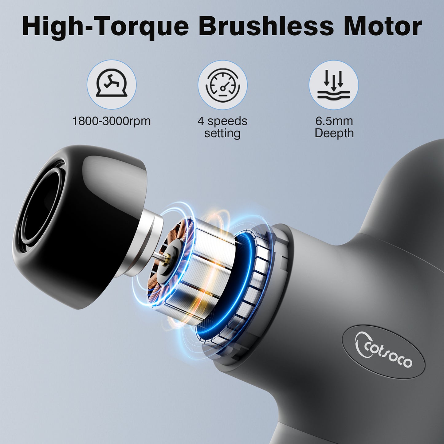 Mini Massage Gun, Percussion Deep Tissues Muscle Massager with 6 Massage Heads, Small Massage Gun Travel, Silicone Material Removable and Washable, best gift for her/him