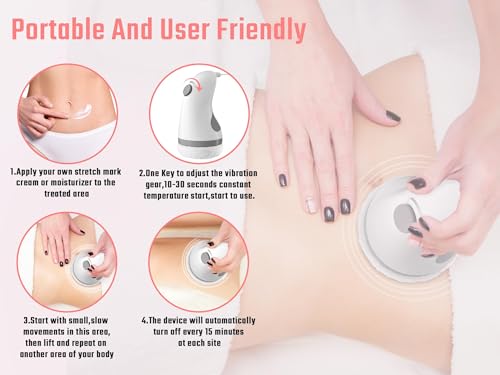 Handheld Full Body Massager with 6 Skin Friendly Washable Pads