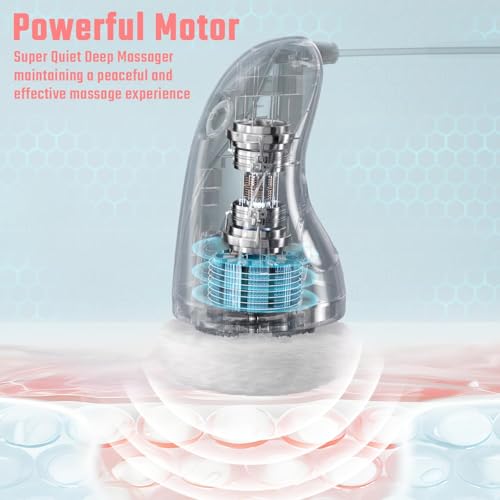 Handheld Full Body Massager with 6 Skin Friendly Washable Pads