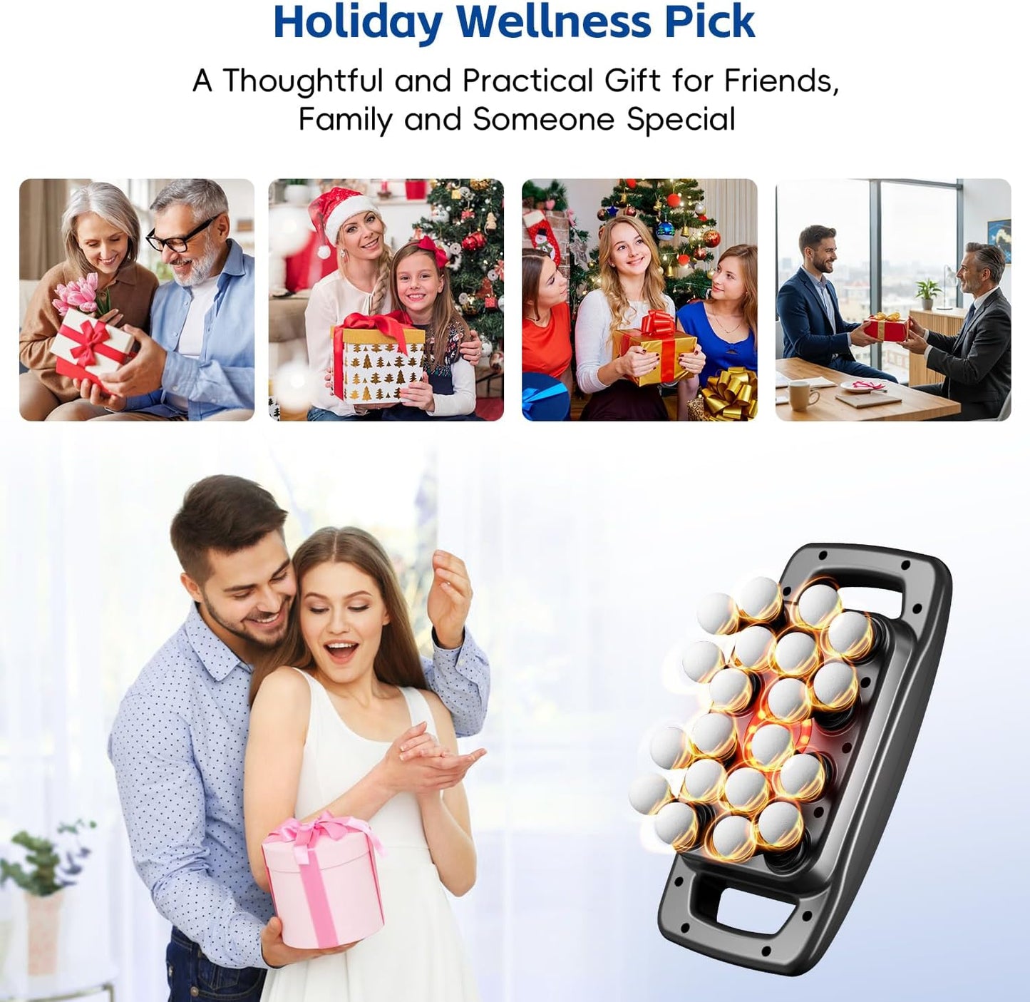 cotsoco 20-Head Massage Gun Set, Deep Tissue Percussion Massager with 9 Modes and 9 Intensities, Quiet Handheld Muscle Massager for Back, Shoulders, Legs, Foot & Body Pain Relief