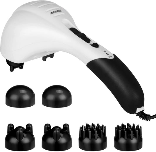 Cotsoco Handheld Neck Back Massager - Double Head Electric Full Body Massager - Deep Tissue Percussion Massage Hammer