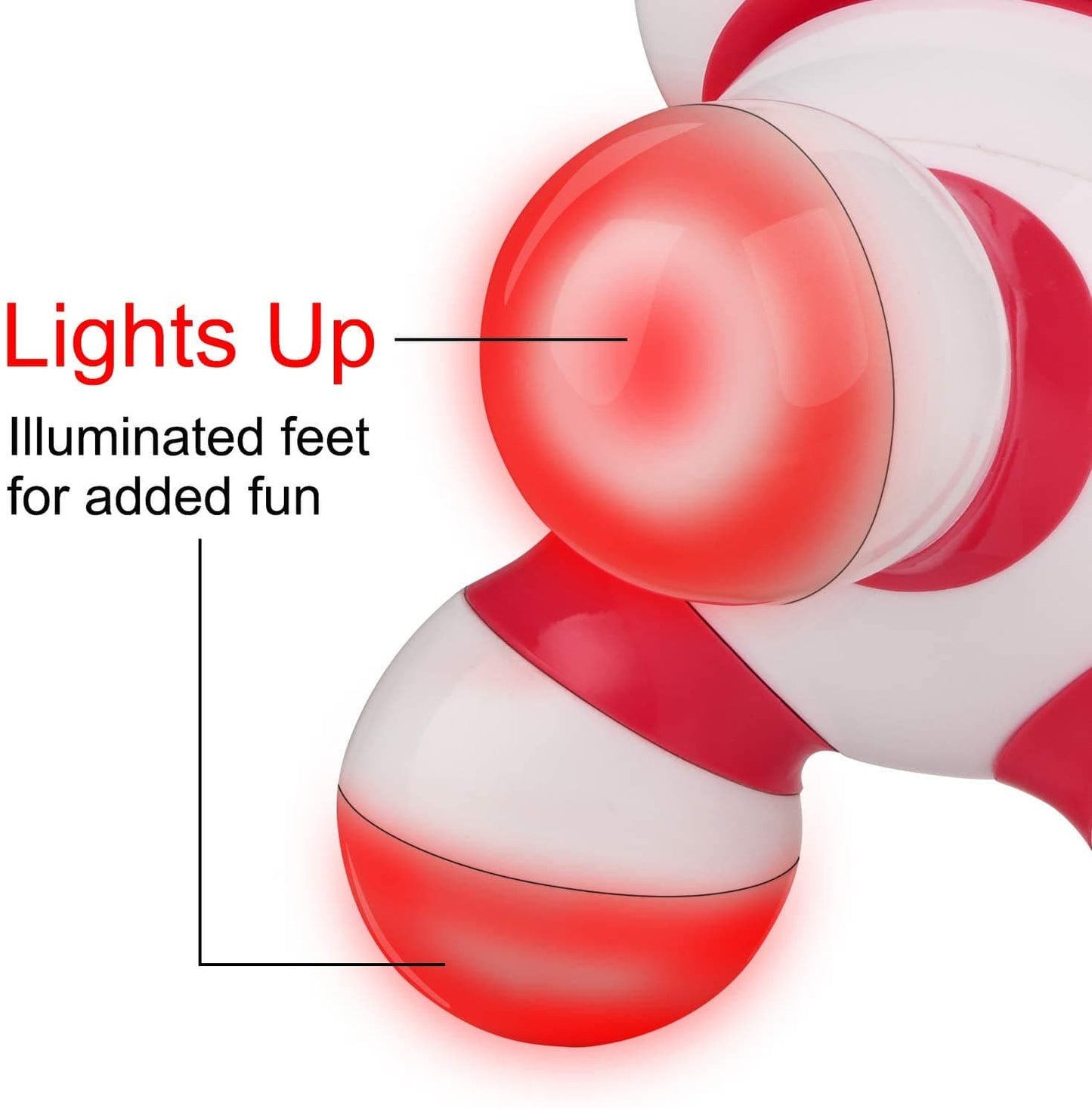 Mini Portable Vibrating Body Massager with LED Light (Red color)