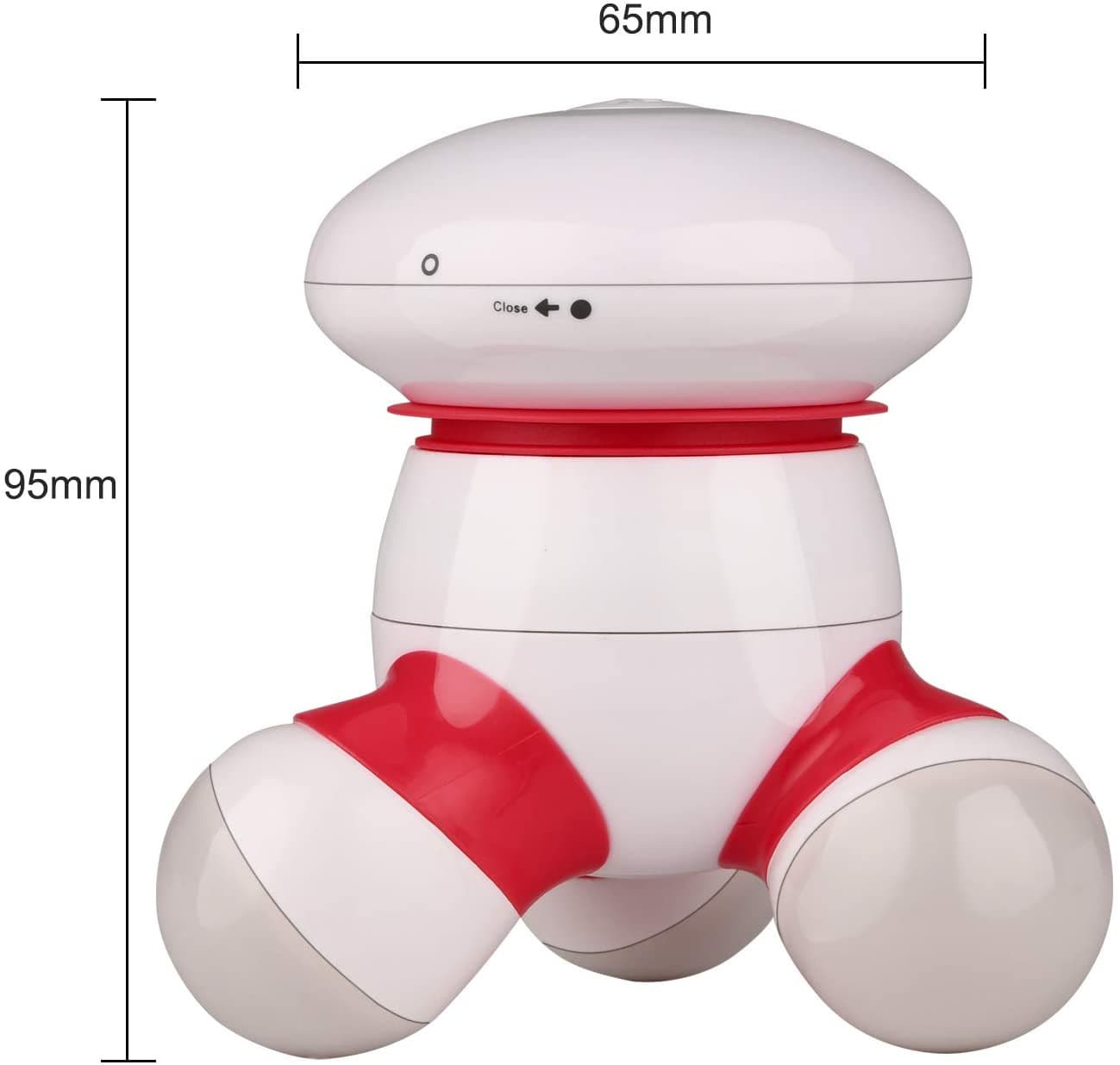 Mini Portable Vibrating Body Massager with LED Light (Red color)