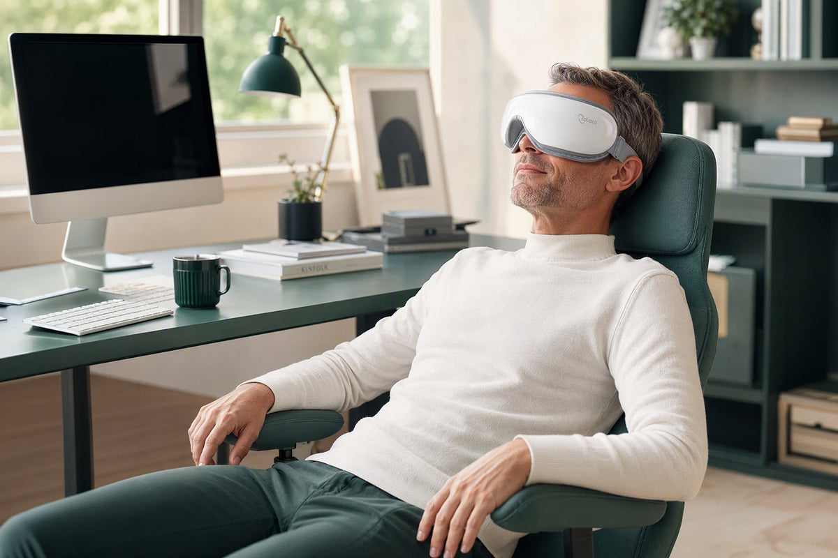 A simple screen-break routine with an eye massager