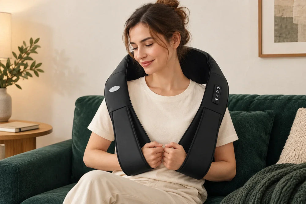 A ten-minute shoulder reset after long desk hours