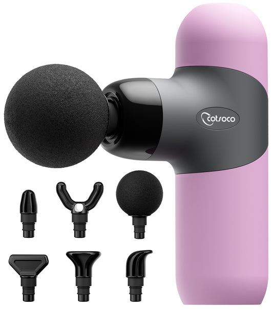 Mini Massage Gun, Percussion Deep Tissues Muscle Massager with 6 Massage Heads, Small Massage Gun Travel, Silicone Material Removable and Washable, best gift for her/him
