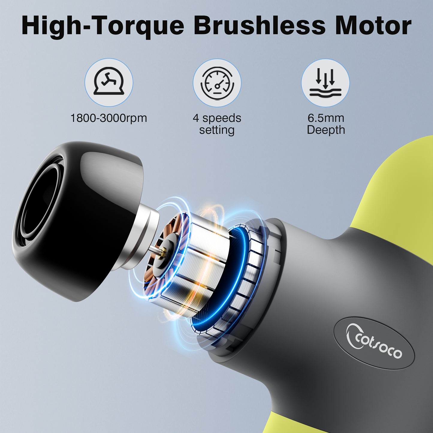 Mini Massage Gun, Percussion Deep Tissues Muscle Massager with 6 Massage Heads, Small Massage Gun Travel, Silicone Material Removable and Washable, best gift for her/him