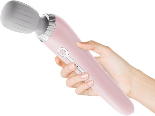 Handheld Massager, Cordless Electric Back Massager, Portable 5 Speeds Deep Tissue Massage for Relaxation, Sports Recovery, Pain Relief, Back, Leg, Shoulder, Waist, Neck, Gifts for Men Women-Pink