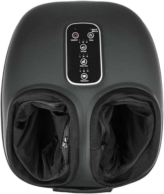 cotsoco Shiatsu Foot Massager with Heat, Deep Kneading Therapy Air Compression, Foot Massage Improve Blood Circulation Feet Massager Wellness Soothing Pain Relief, Gifts for Men Women