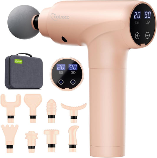Massage Gun Deep Tissue, Back Massage for Athletes for Pain Relief, Percussion Massager Device with Silent Brushless Motor, Relax Gift for Mothers Day and Fathers Gifts (PINK)