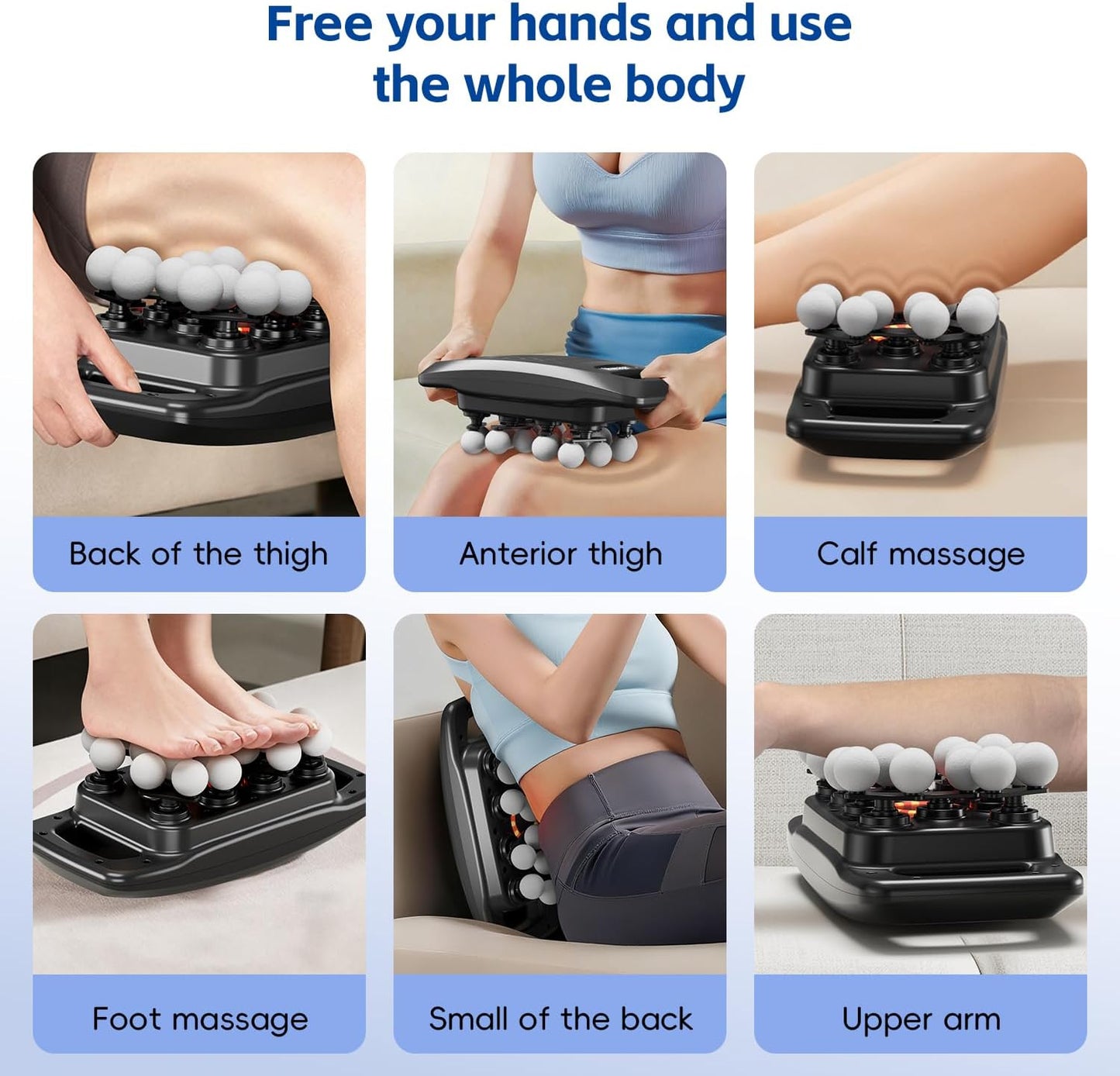 cotsoco 20-Head Massage Gun Set, Deep Tissue Percussion Massager with 9 Modes and 9 Intensities, Quiet Handheld Muscle Massager for Back, Shoulders, Legs, Foot & Body Pain Relief