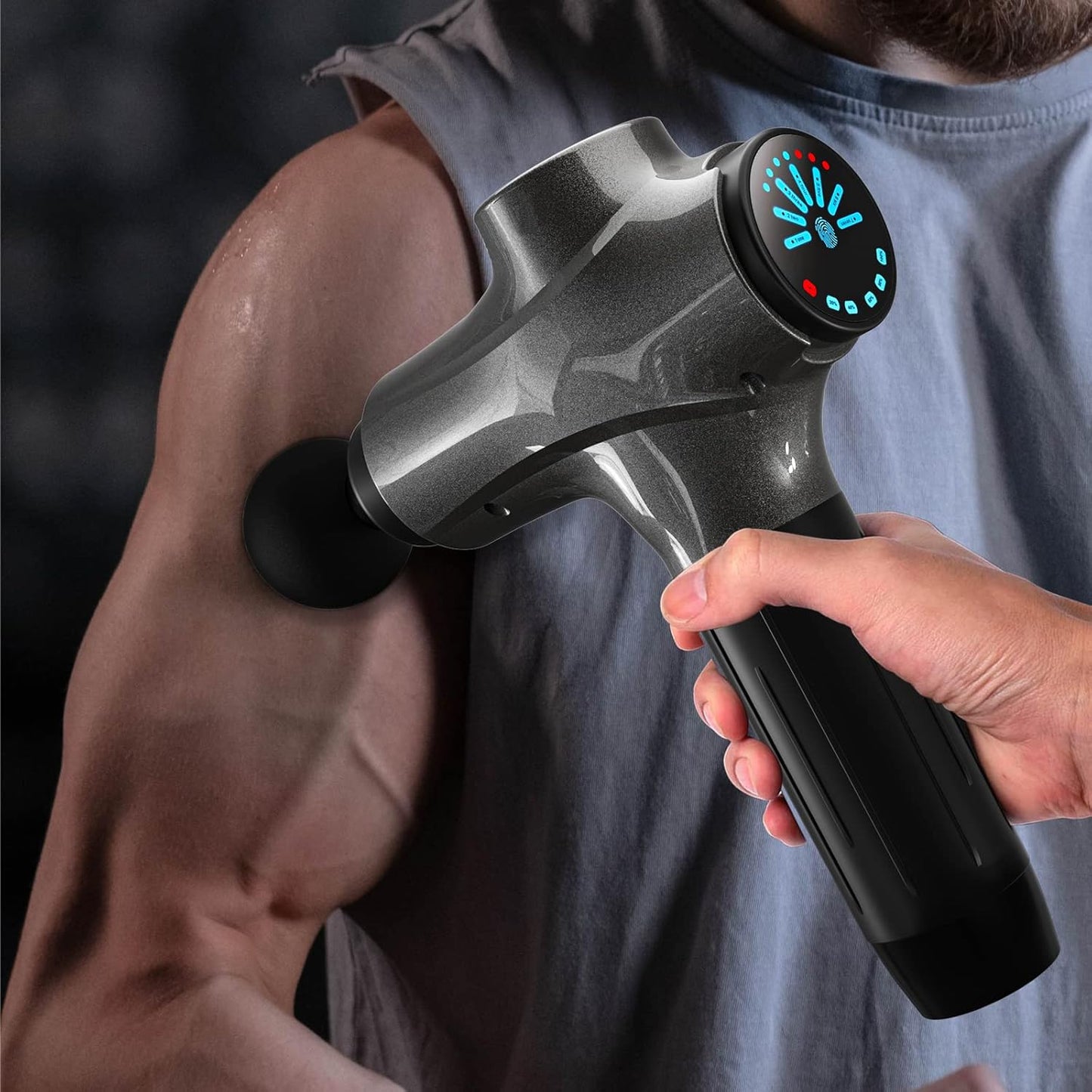 cotsoco Massage Gun Deep Tissue, 30 Speed Percussion Back Massager Gun Muscle Massage Gun for Pain Relief, Super Quiet Electric Sport Massager, Handheld Deep Tissue Massager