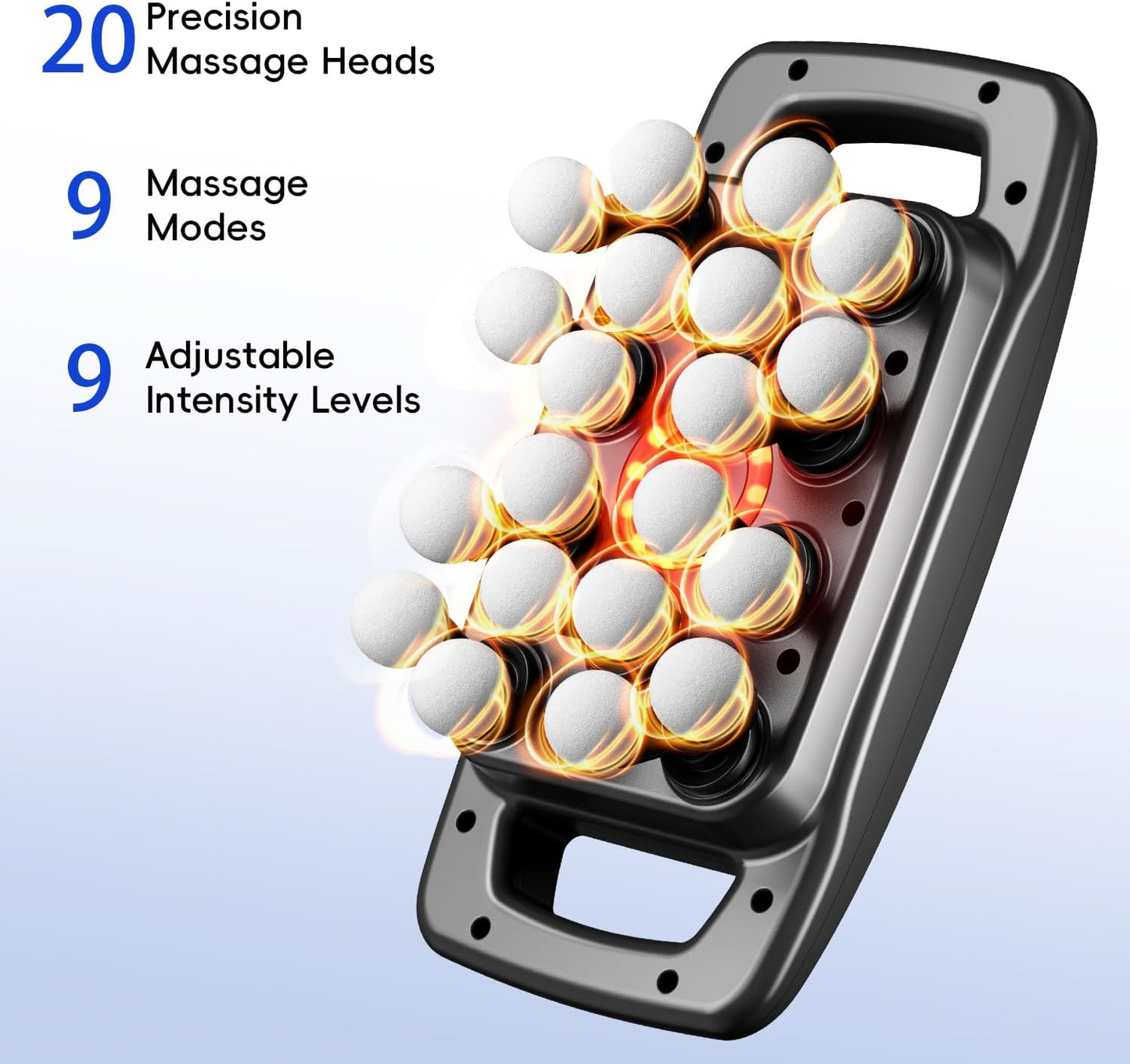 cotsoco 20-Head Massage Gun Set, Deep Tissue Percussion Massager with 9 Modes and 9 Intensities, Quiet Handheld Muscle Massager for Back, Shoulders, Legs, Foot & Body Pain Relief