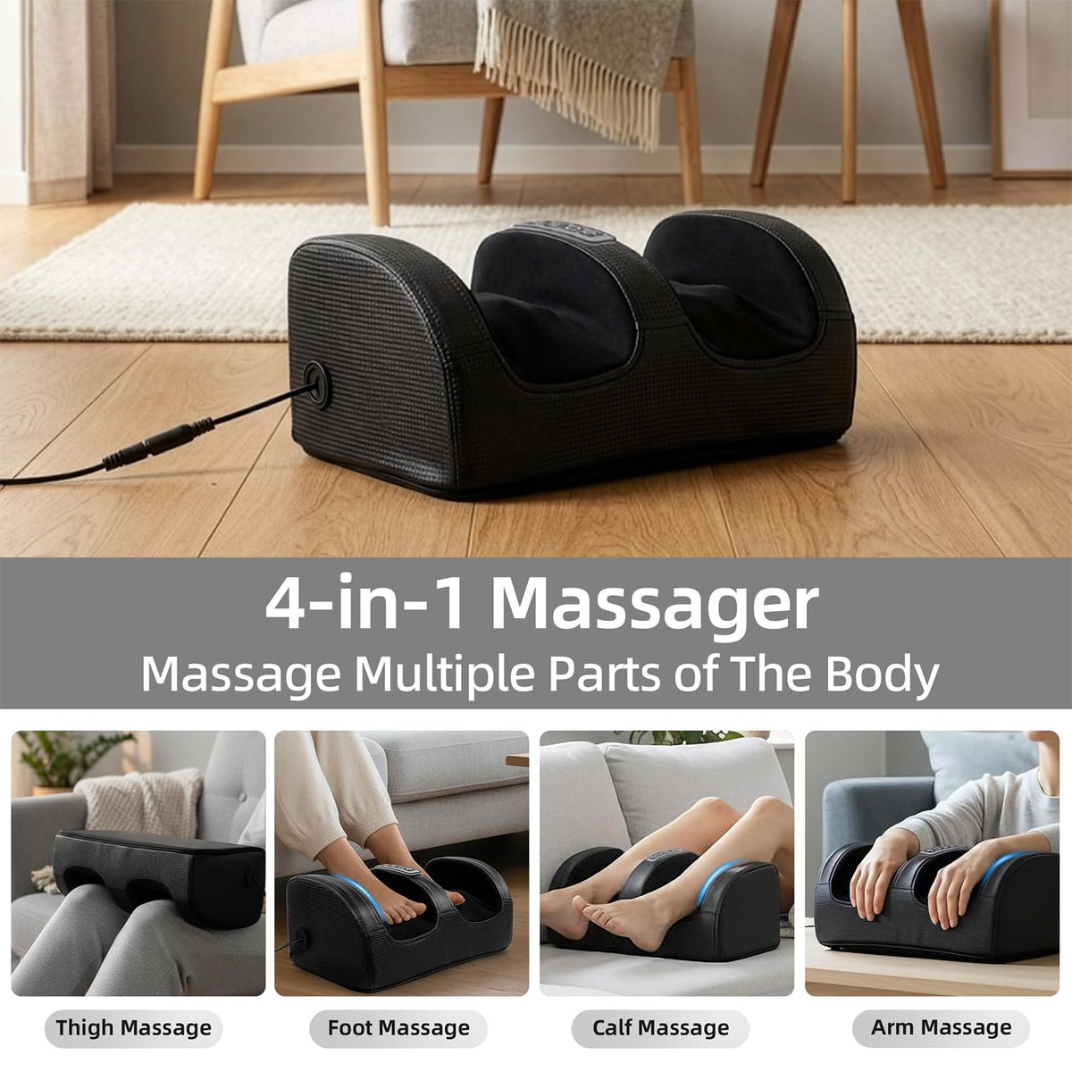 cotsoco Shiatsu Foot Massager with Heat, Electric Foot and Calf Massager