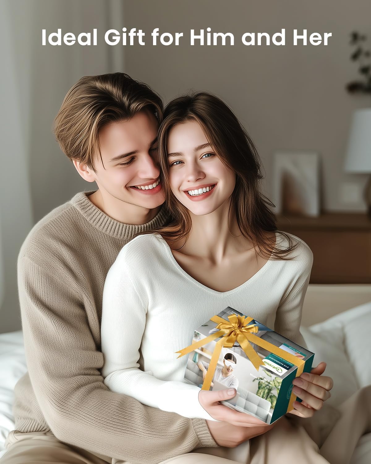 Cotsoco Eye Massager with Remote, Sleep Mask with Heat, Headache Massager Scalp for Migraine and Compression, Christmas Birthday Gifts for Women Men, Relaxing Eyes and Better Sleep Relief Stye Eye