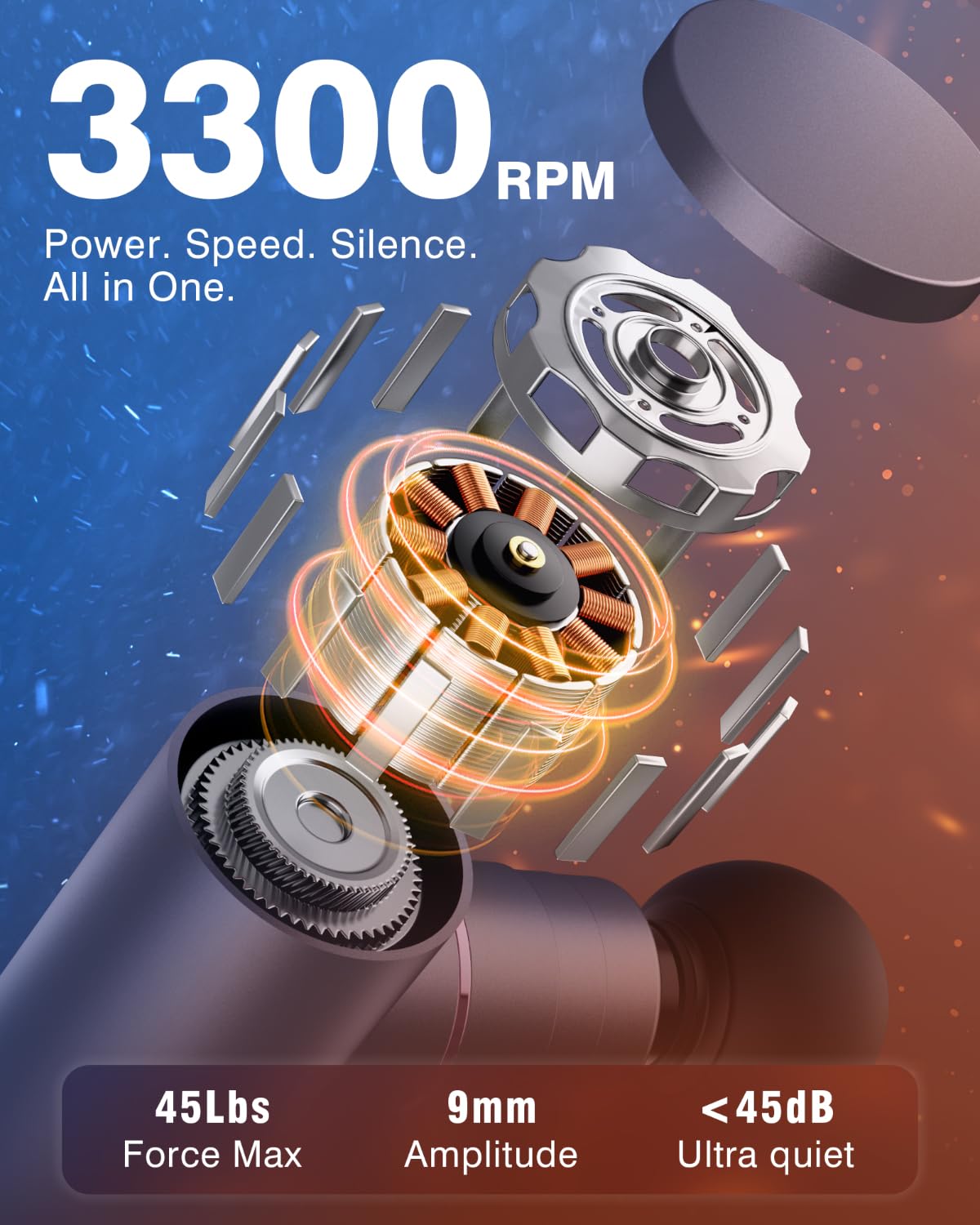 cotsoco Mini Deep Tissue Massage Gun with Heat and Cold Therapy, Full-Metal Handheld Electric Massager for Muscle Pain Relief, Portable Percussion Massage Gun for Athletes and Recovery