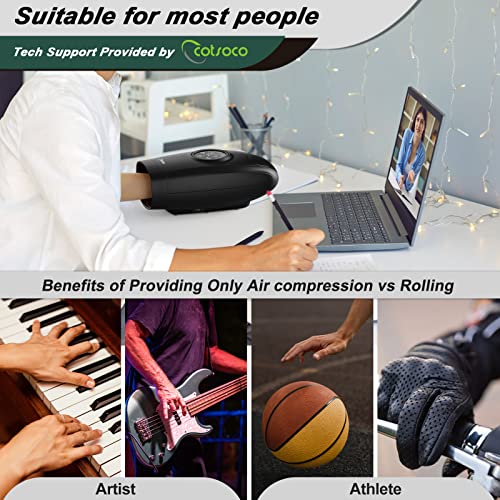 cotsoco Cordless Electric Hand Massager for Arthritis and Carpal Tunnel Relief, 6 Levels Hand Therapy with Heat and Compression