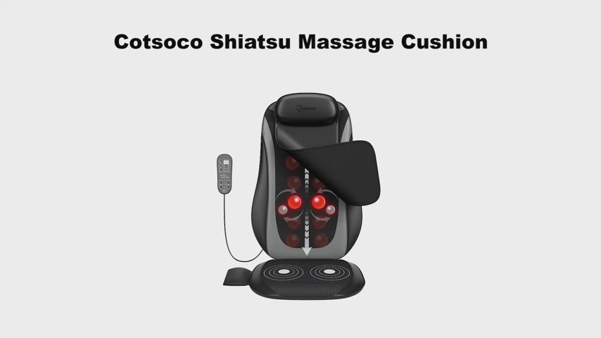 CooCoCo Shiatsu Back Massager with Heat, Portable Massage Chair Pad,  Adjustable Kneading Back Massag…See more CooCoCo Shiatsu Back Massager with  Heat