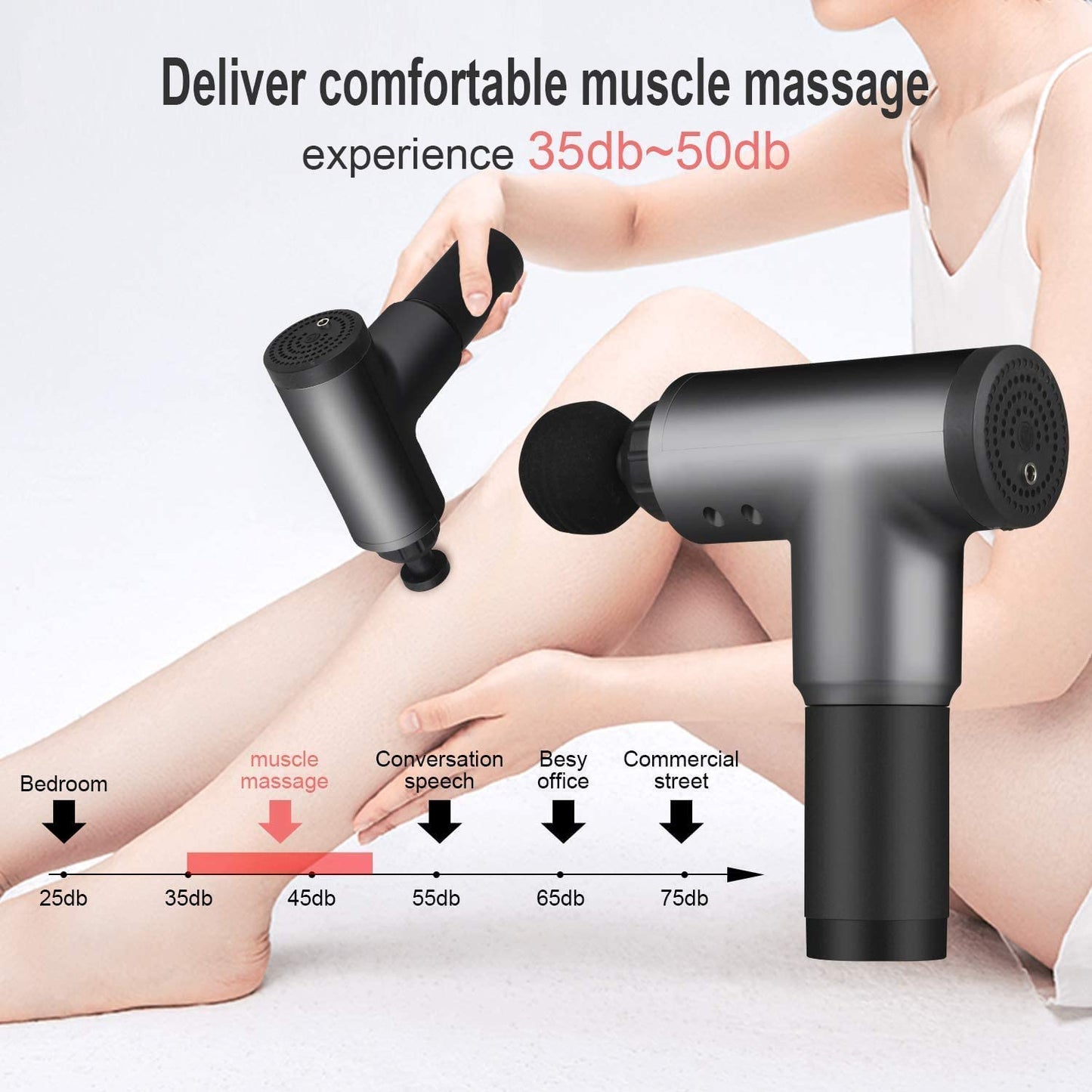 Cotsoco Massage Gun,Cordless Handheld Deep Tissue&Muscle Massager Black